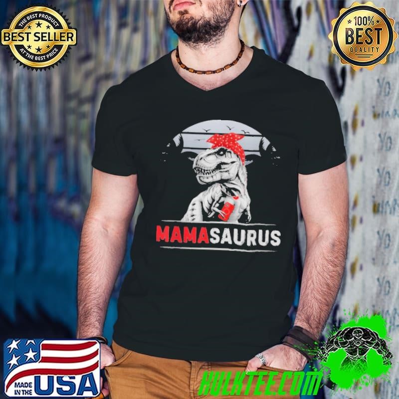 Mamasaurus Retro Dinosaur Family Day Mama Saurus Humor Vintage shirt