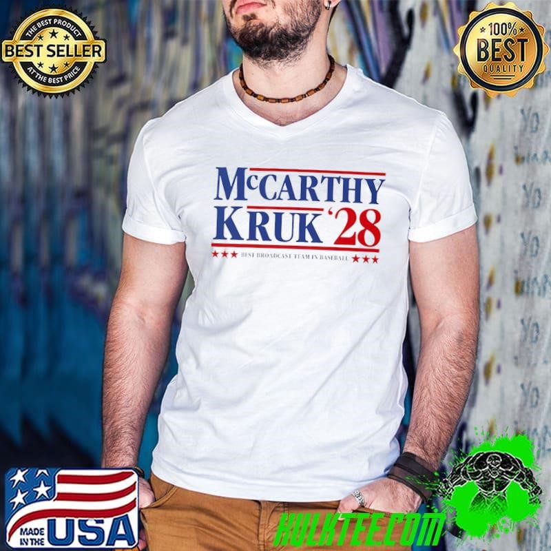 McCarthy Kruk ’28 best broadcast team in baseball stars shirt
