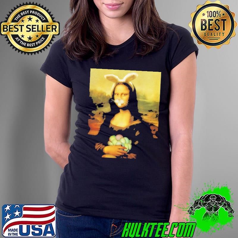 Mona Lisa The Easter Bunny Ladies Tee