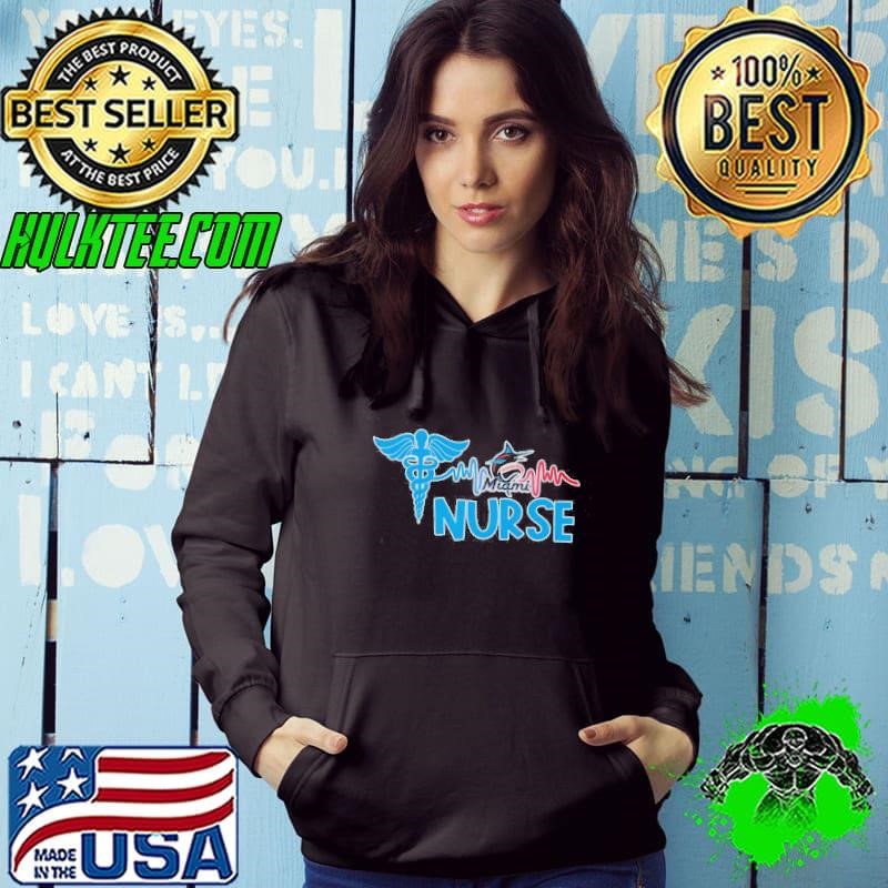 Nurse Heartbeat Miami Marlins Baseball Shirt
