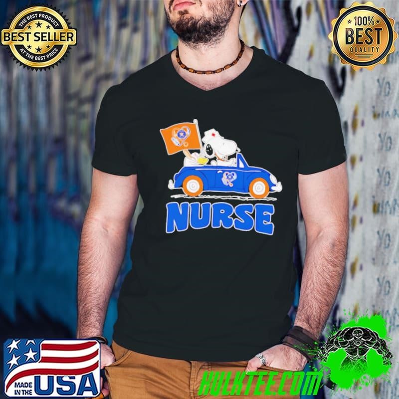Nurse Snoopy and Woodstock driving car Houston Astros shirt