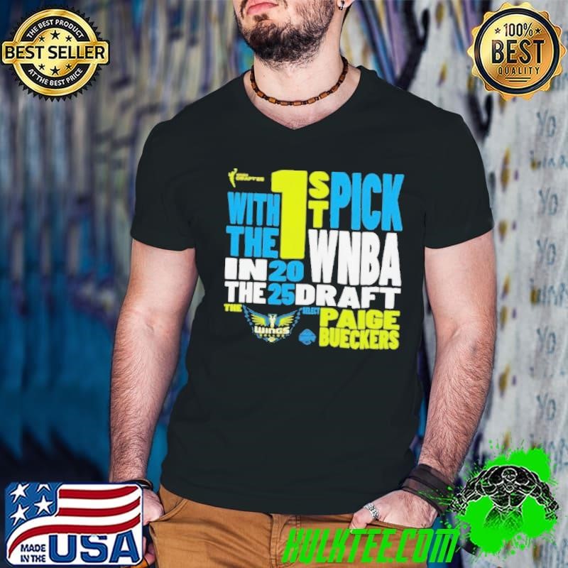 Paige Bueckers Dallas Wings 2025 WNBA Draft 1st Overall Pick Verbiage Guys V Neck