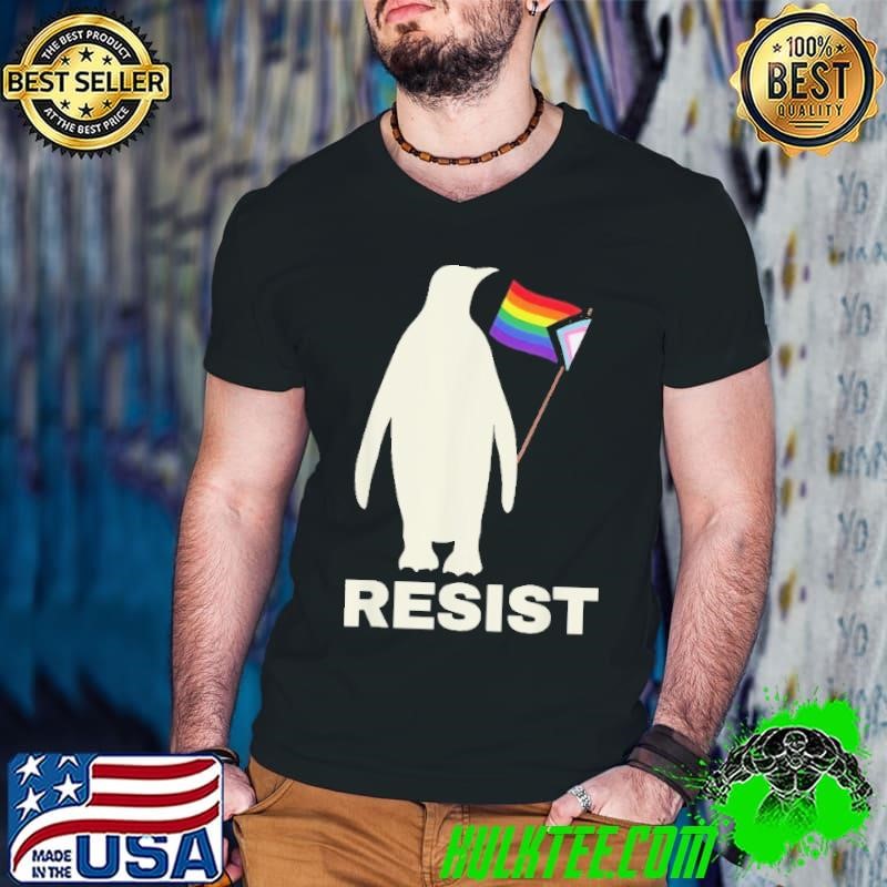 Penguins Protest Against Tariffs Pride Guys V Neck