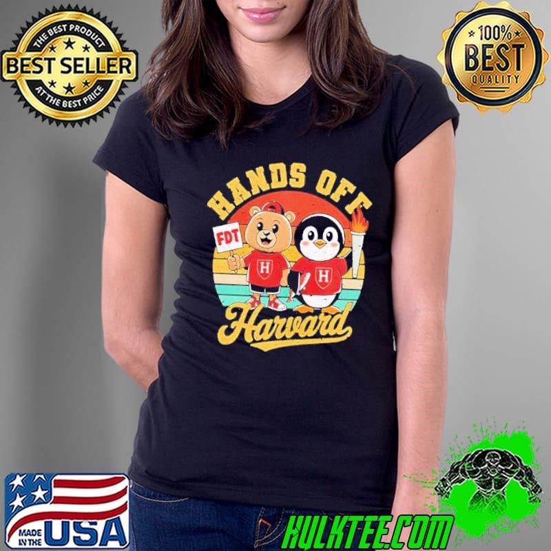 Penguins smokey bear hands off harvard vintage Ladies Tee
