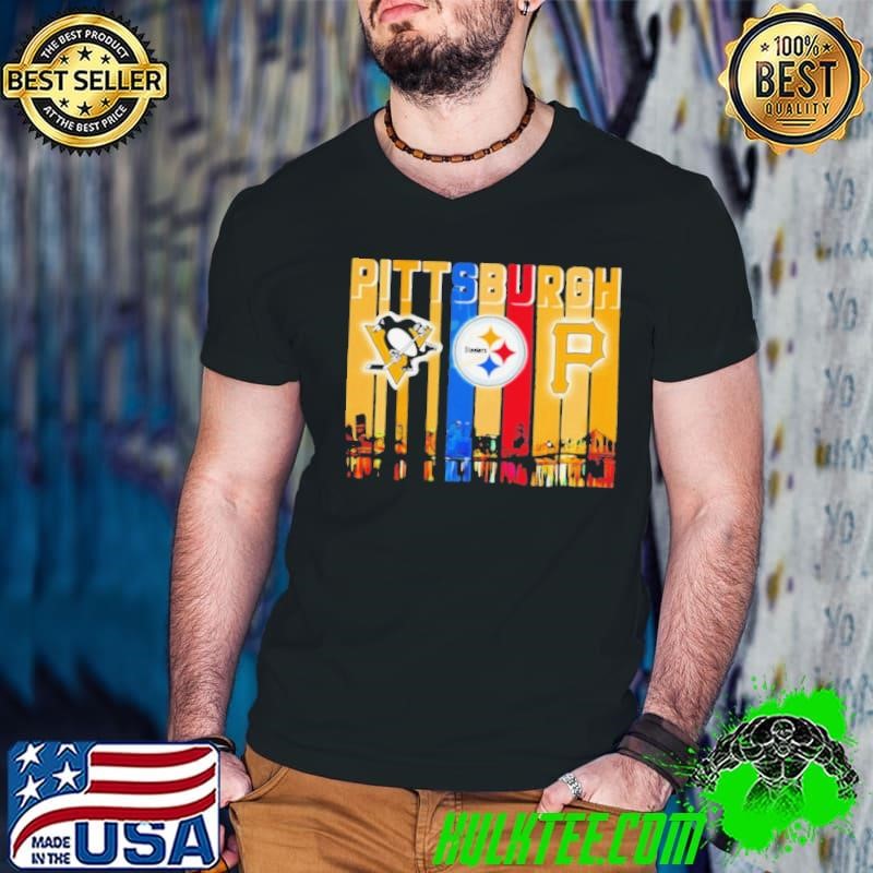 Pittsburgh Penguins x Pittsburgh Steelers x Pittsburgh Pirates night city shirt
