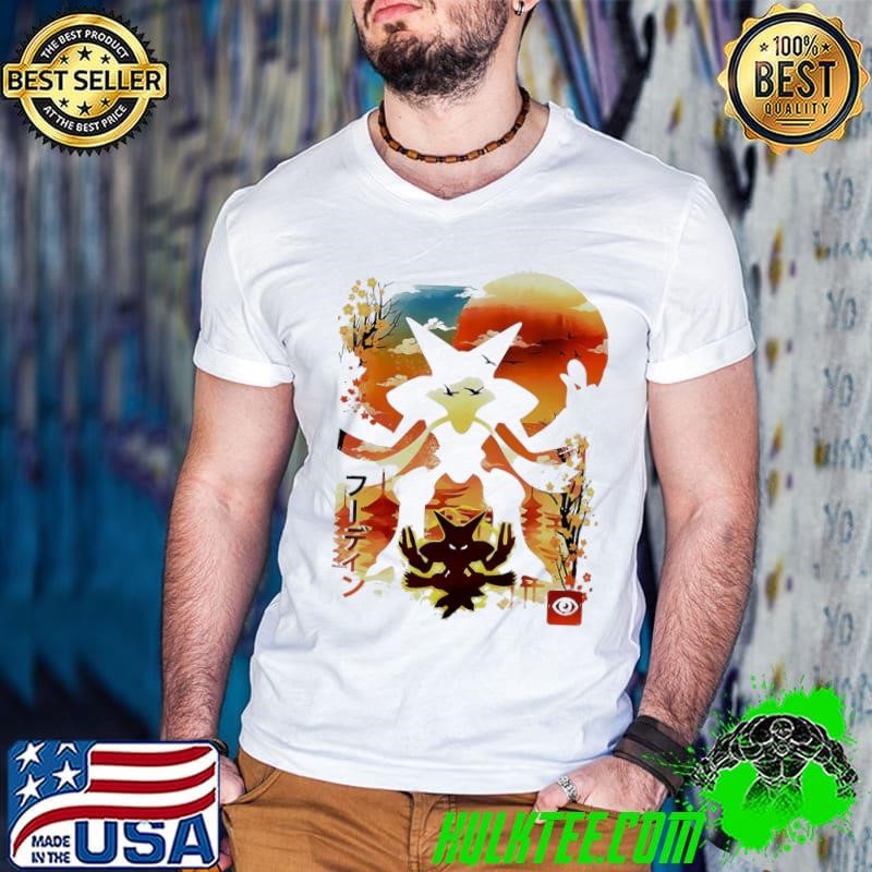 Pokémon Alakazam psych magician landscape Japanese style shirt