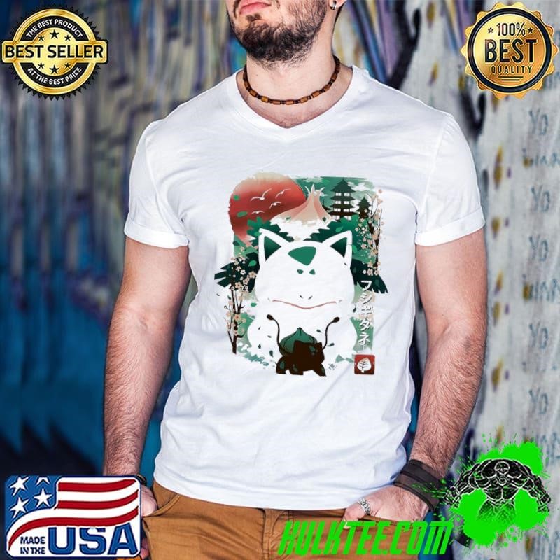 Pokémon Ivysaur grass type landscape Japanese style shirt