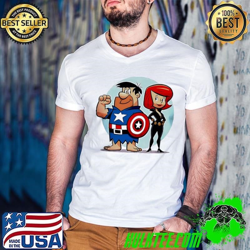 Rockvengers Assemble cartoon parody shirt