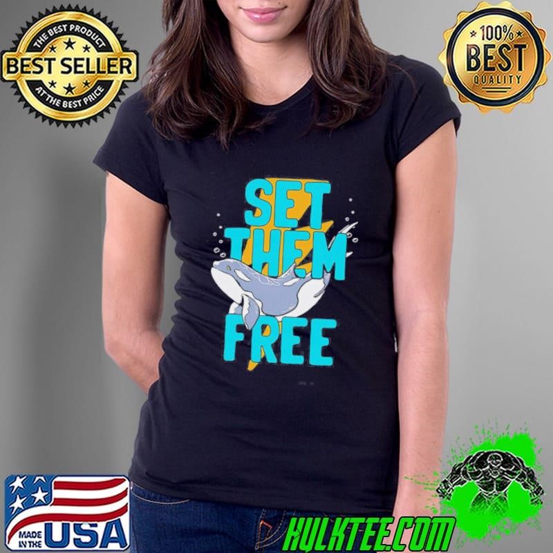 Set Them Free Whale Cute Ladies Tee