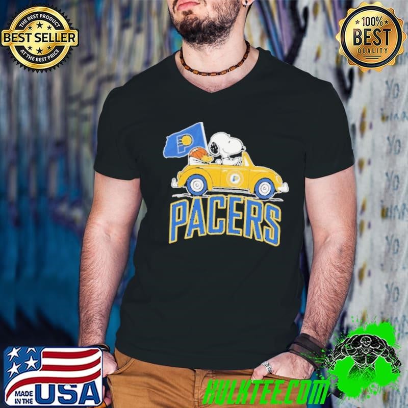 Snoopy And Woodstock Drive Car The Peanuts Indiana Pacers Guys V Neck