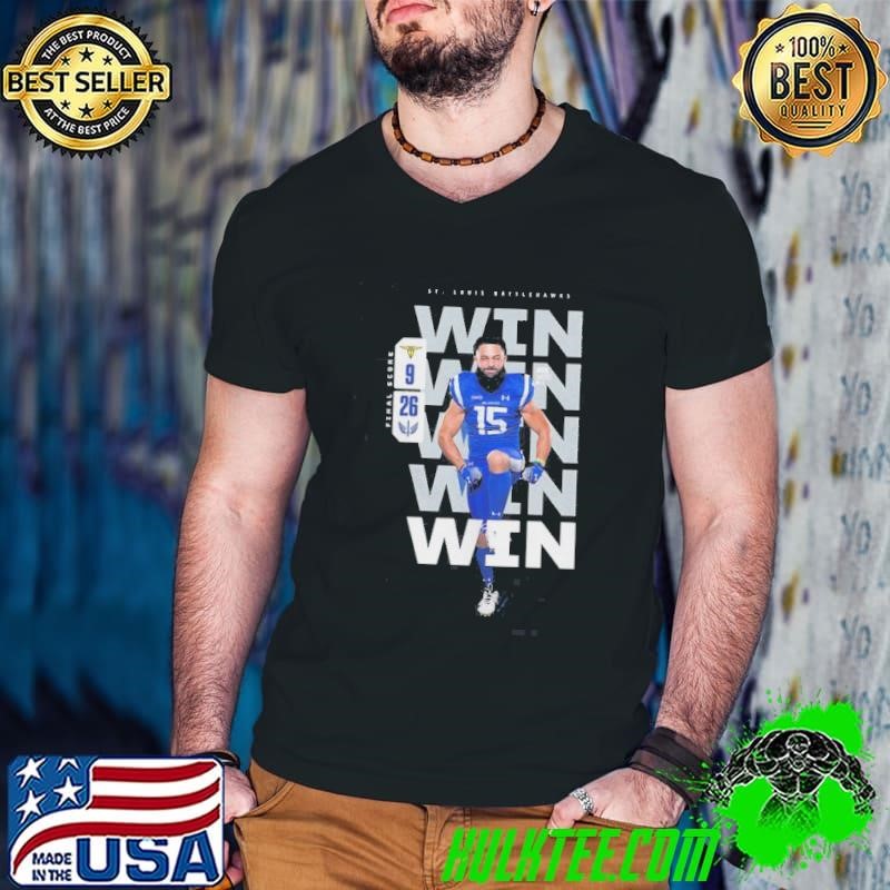 St Louis Battlehawks Jacob Saylors Win Final Score Shirt