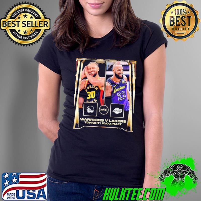 Steph Curry and Lebron James Warriors vs Lakers Ladies Tee