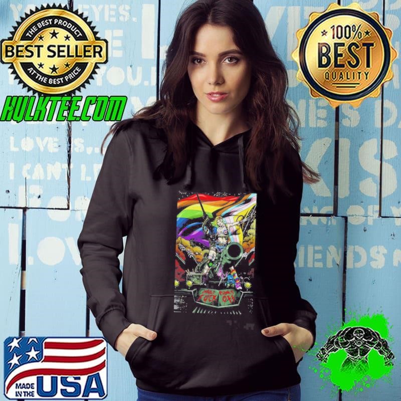 Tank Girl Pride Flag Anarchist Gay Lesbian Trans Bisexual Hoodie