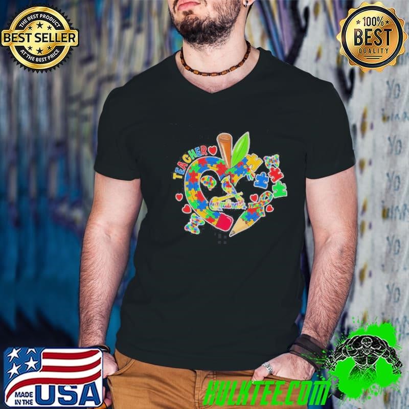 Teacher Autism Apple St Louis Cardinals Guys V Neck