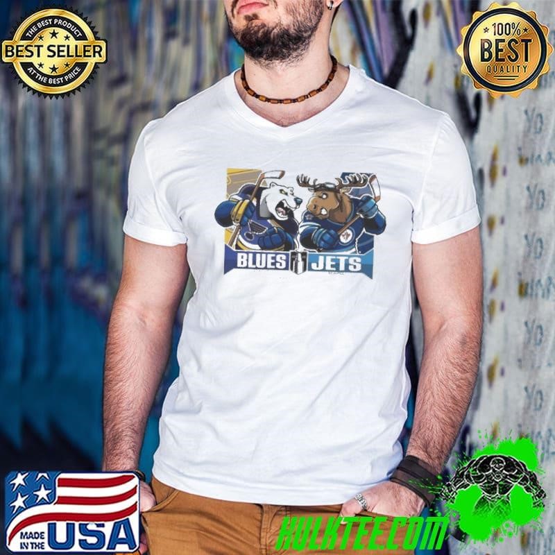 The 2025 Stanley Cup Playoffs St Louis Blues Vs Winnipeg Jets Western Conference Quarter Finals Mascots Guys V Neck