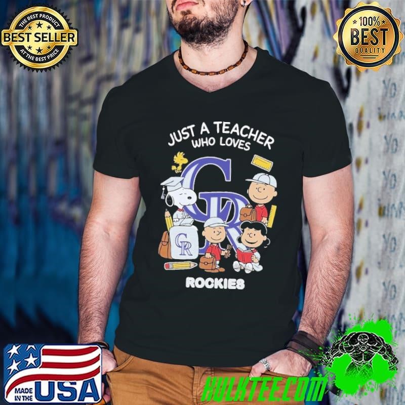 The Peanuts just a teacher who love Colorado Rockies shirt