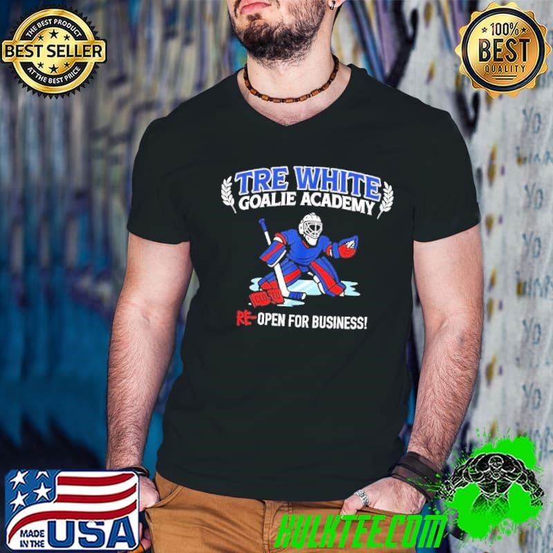 Tre White goalie academy re-open for business shirt
