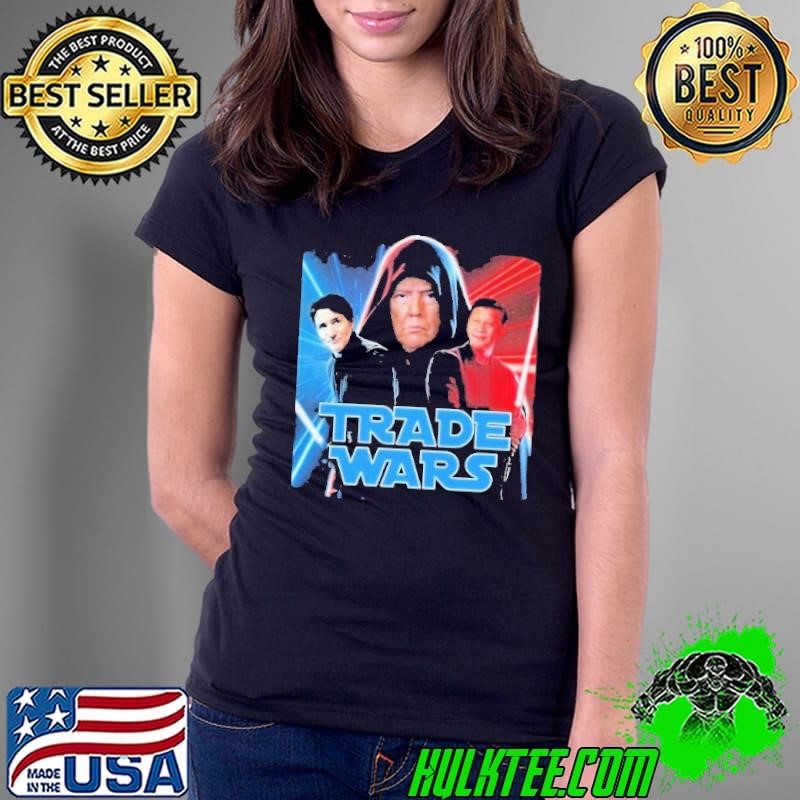 Trump And Xi Jinping Trade Tariff Wars Star Wars Ladies Tee