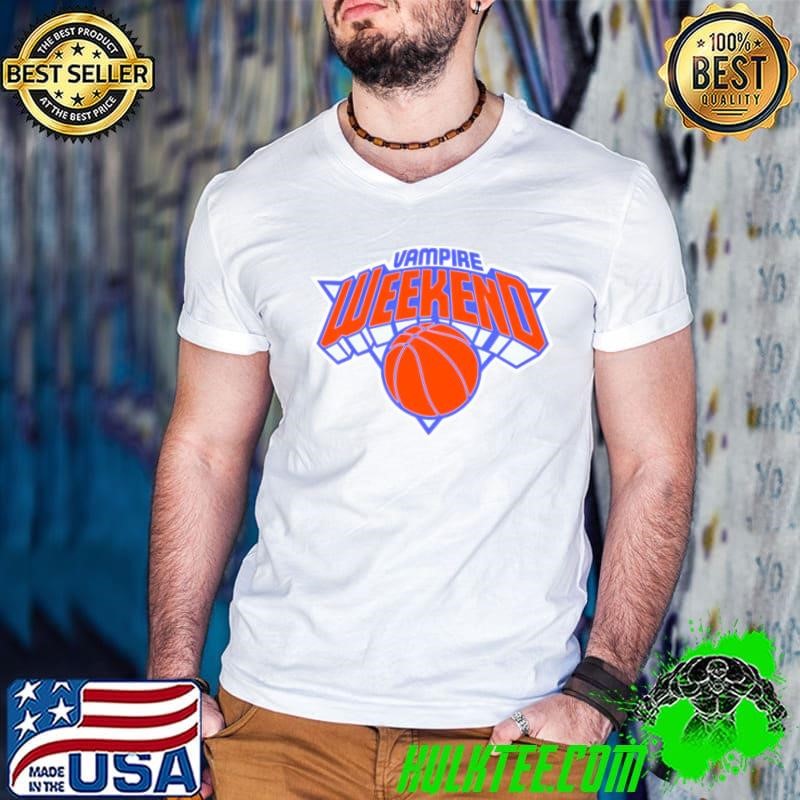 Vampire Weekend New York Knicks basketball parody logo shirt