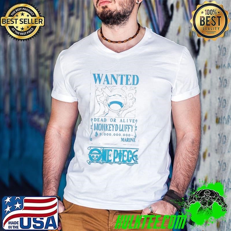 Wanted dead or alive Gear 5 Luffy One Piece shirt