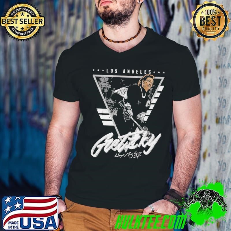 Wayne Gretzky Los Angeles Triangle Retro Signature Stars Guys V Neck