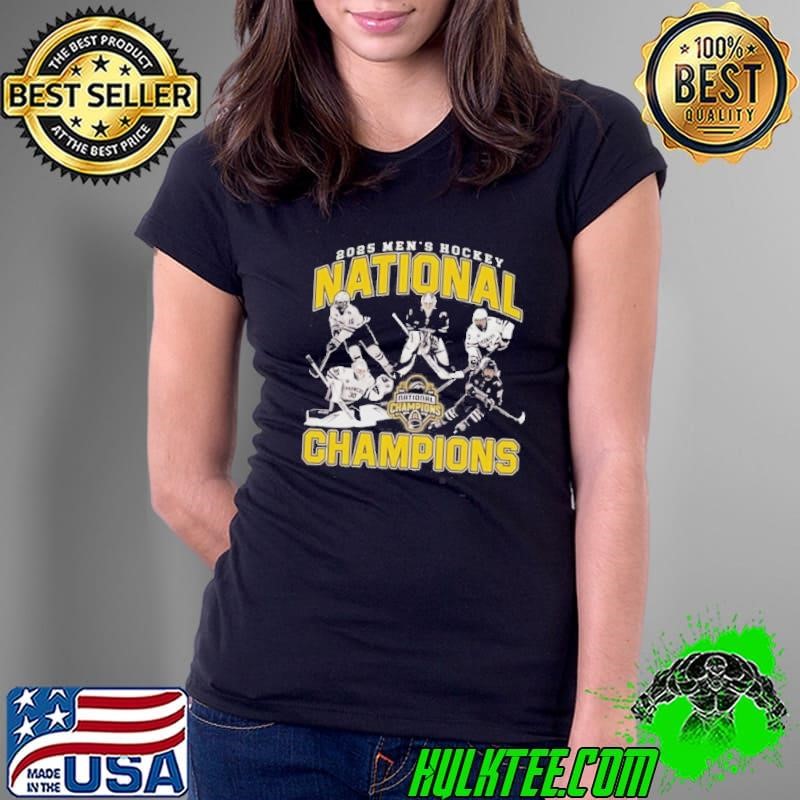 Western Michigan Broncos 2025 NCAA National Mens Hockey Champions Players Logo Ladies Tee