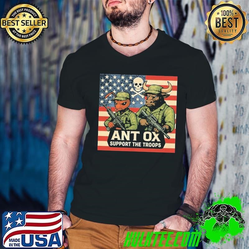 Ant Ox The Memorial Day support The Troops Buffalo American Flag shirt