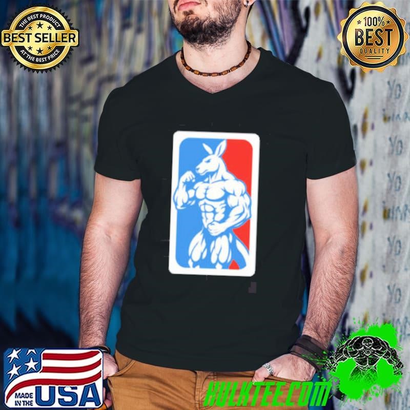 Bodybuilding Kangaroo logo NBA Guys V Neck