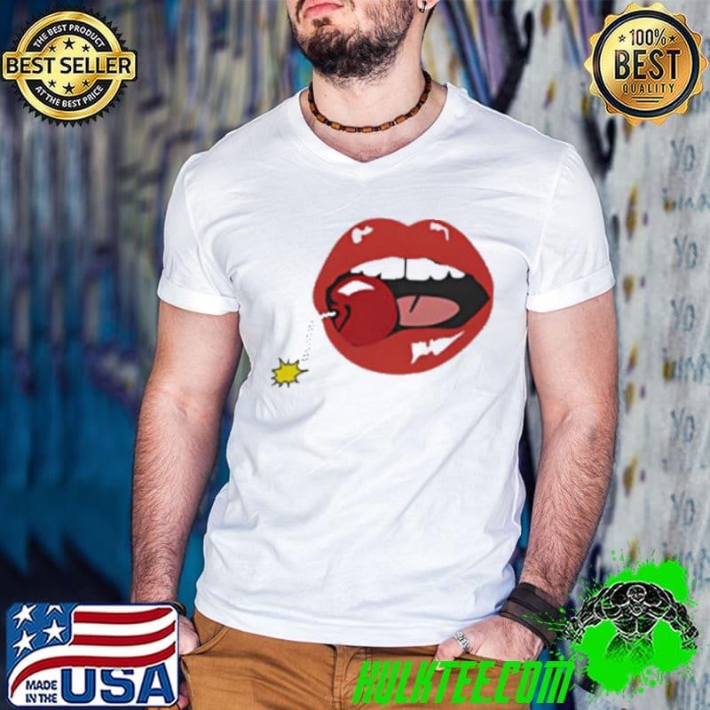Cherry lips mouth shirt