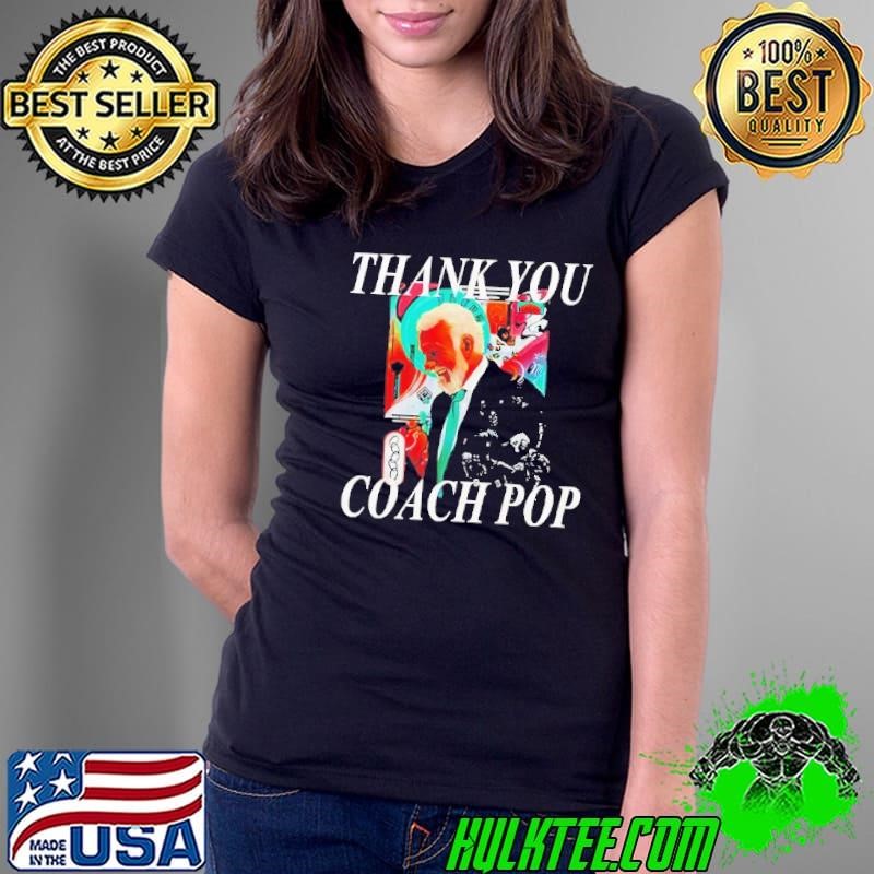 Coach Pop San Antonio Spurs Thank You Gregg Popovich Ladies Tee