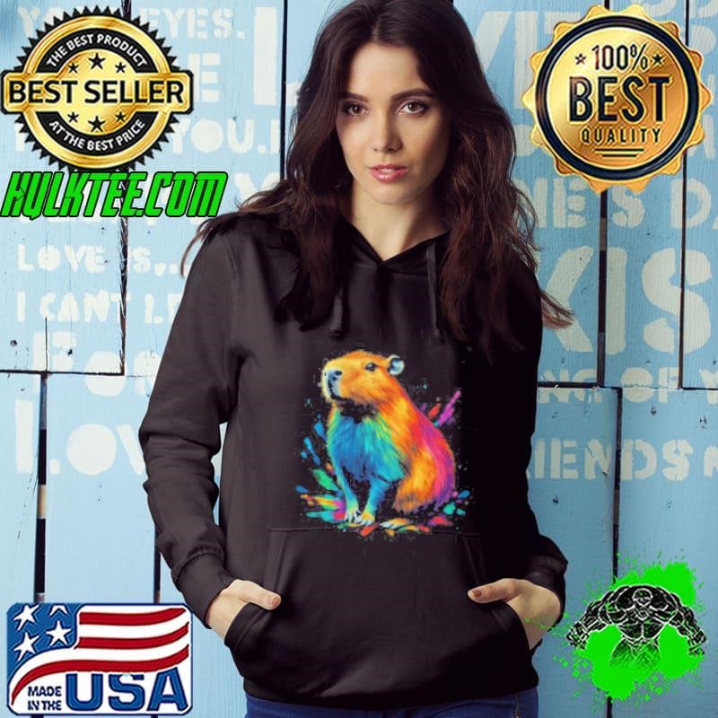 Colorful Watercolor Capybara Art shirt