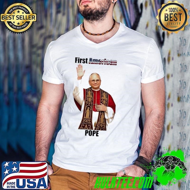 First American Pope Leo XIV Usa Flag Guys V Neck