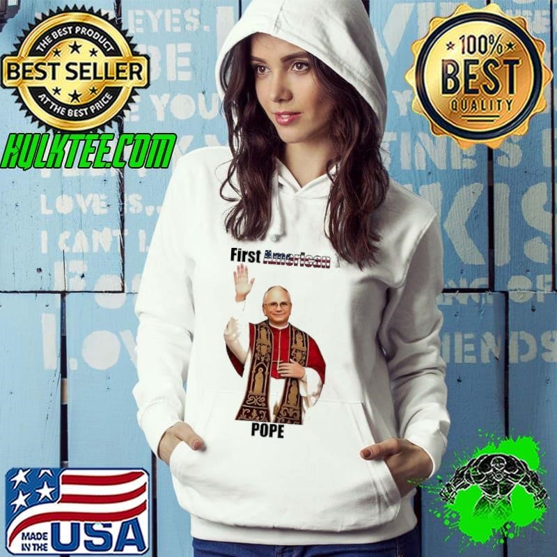 First American Pope Leo XIV Usa Flag Hoodie
