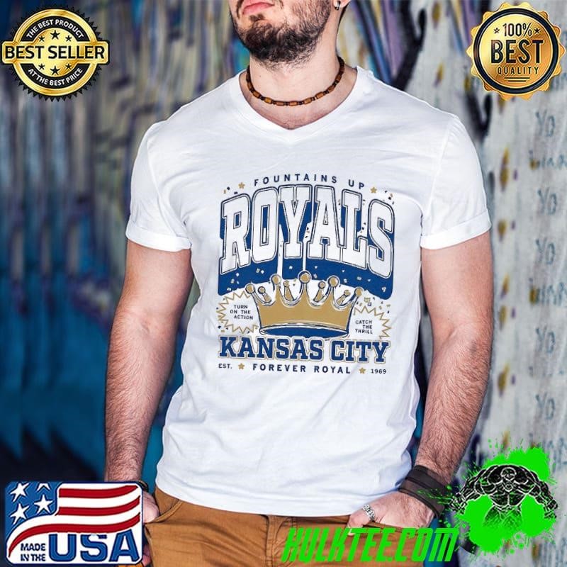 Fountains up Kansas City Royals Forever Royal Max Collegiate Guys V Neck
