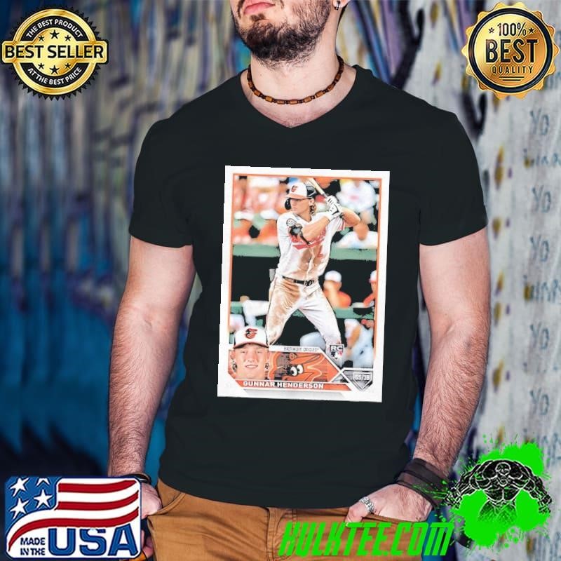 Gunnar Henderson Baltimore Orioles Homage baseball card player shirt