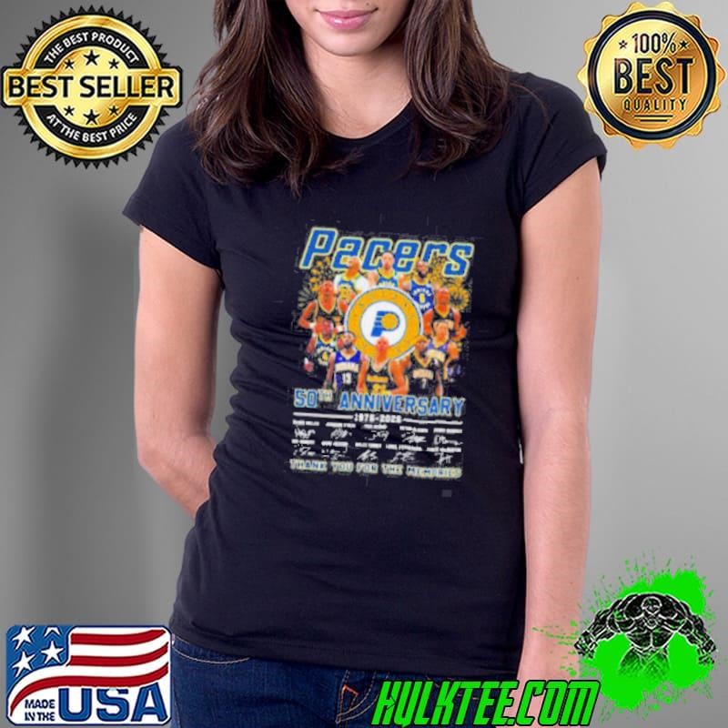 Indiana Pacers 50th Anniversary Thank You For The Memories Signatures shirts Ladies Tee