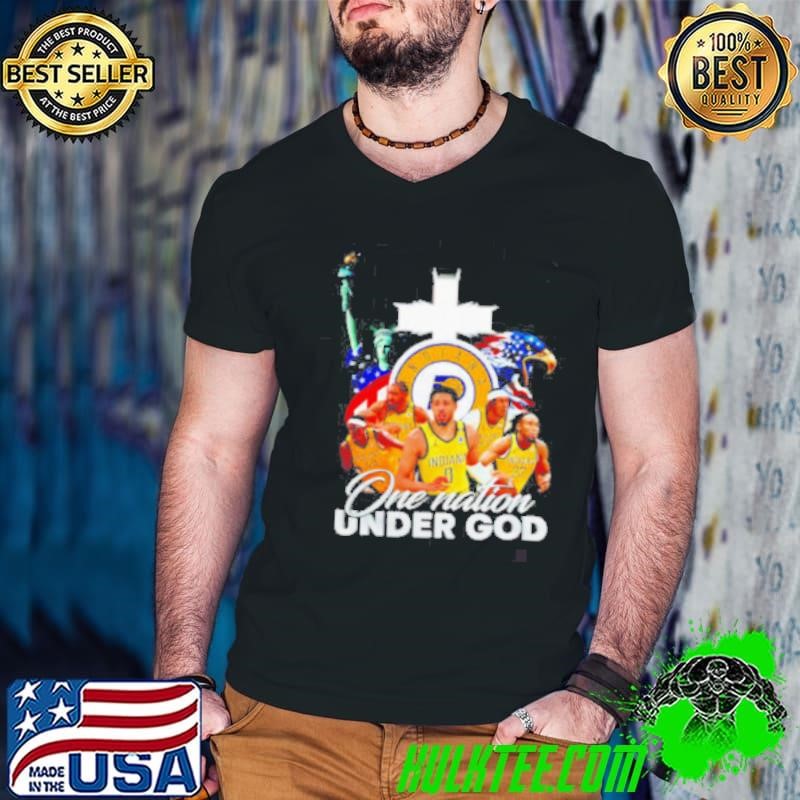 Indiana Pacers Basketball One Nation Under God Guys V Neck