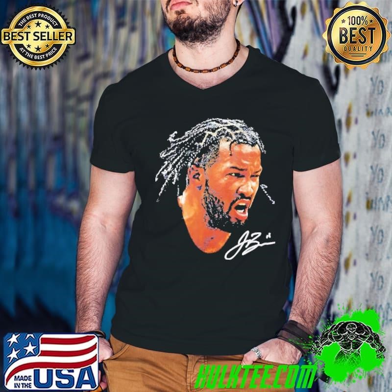 Jalen Brunson NBA big face signature shirt