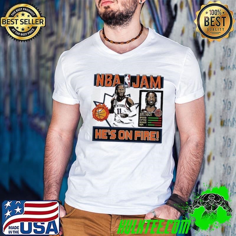 Jalen Brunson New York Knicks NBA Jam He’s On Fire Shirt
