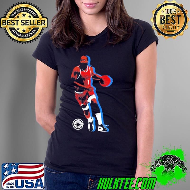 James Harden in Motion Graphic Ladies Tee James Harden in Motion Graphic Ladies Tee