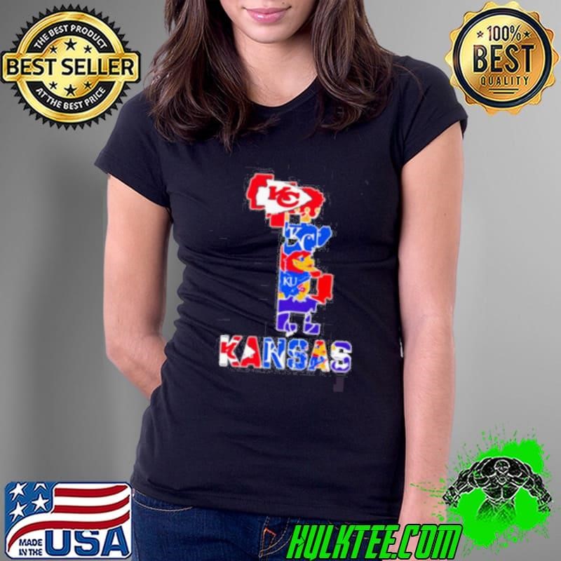 Kansas State sports map Ladies Tee