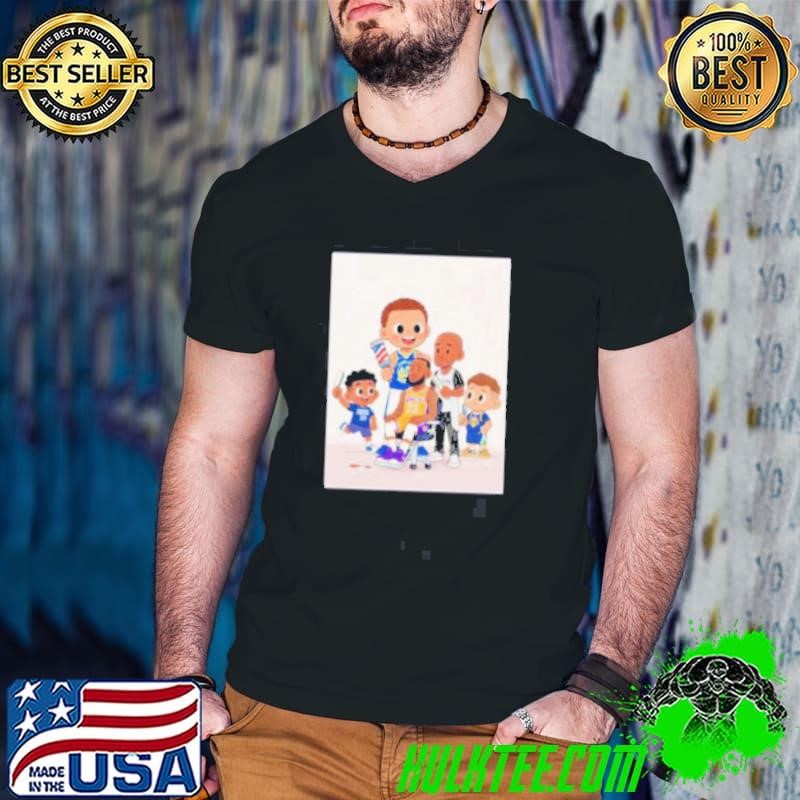 LeBron James haircut alongside other NBA players after Lakers loss Timberwolves cartoon Guys V Neck