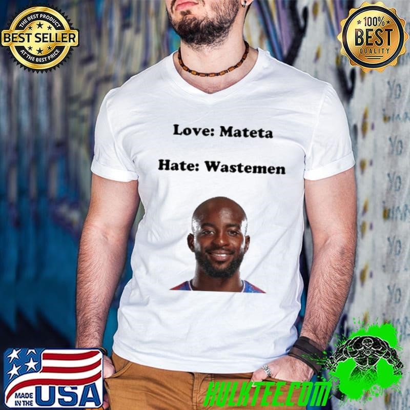 Love mateta hate wastemen Guys V Neck