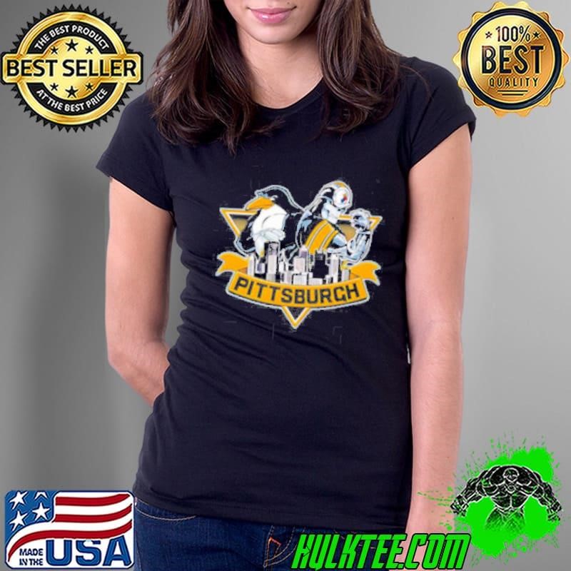Pittsburgh hockey and football mascot Ladies Tee