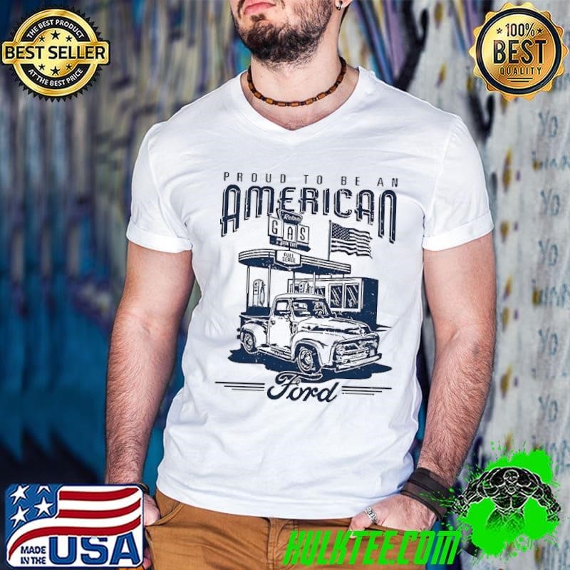 Proud to be an American Ford Guys V Neck