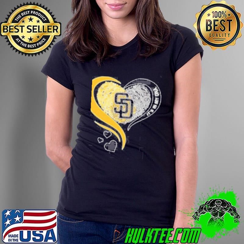 San Diego Padres Heart It’s My DNA 2025 Ladies Tee