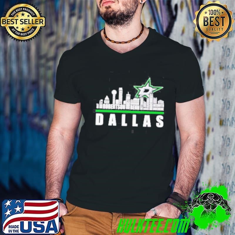 Skyline Dallas Stars name Guys V Neck