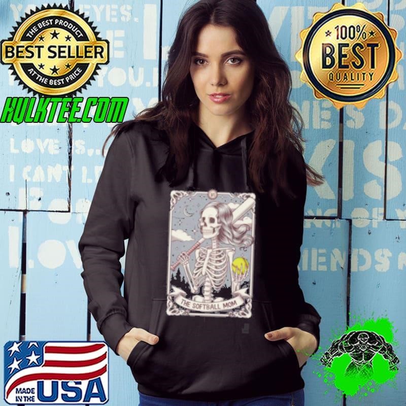 Softball Mom Tarot Card Skeleton Softball Mama Mothers Day shirt