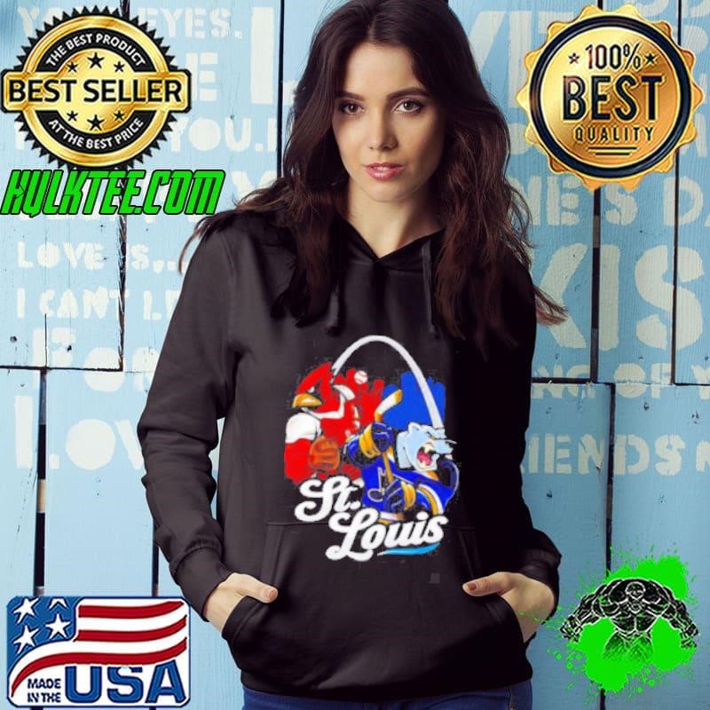 St. Louis baseball and hockey mascot shirt
