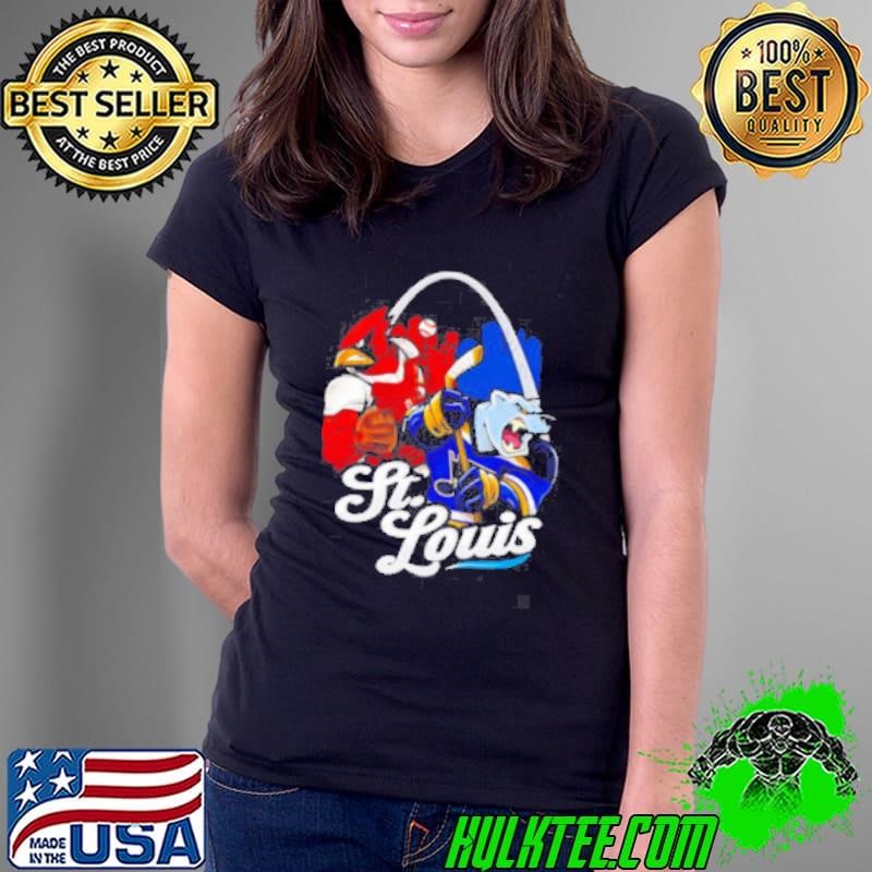 St. Louis baseball and hockey mascot Ladies Tee